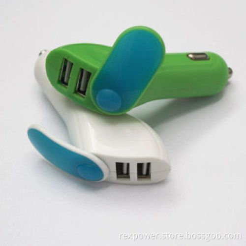 Double USB car charger with lidNew